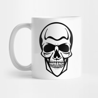 Angry Black and White Skull Mug